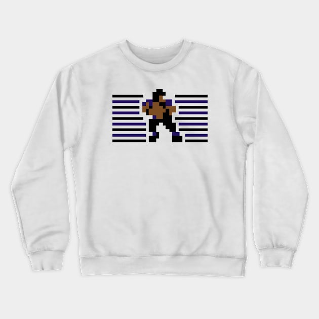 Tecmo QB Stripes - Baltimore Crewneck Sweatshirt by The Pixel League